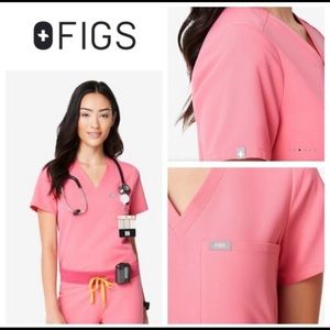 Figs Pink Catarina top in medium